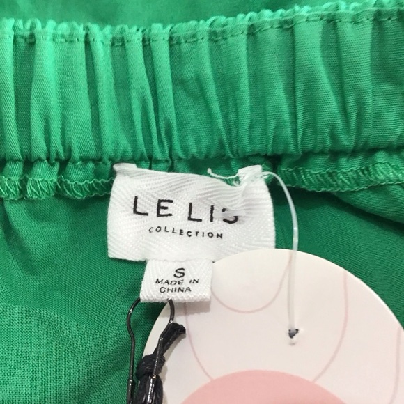 Le Lis Collection Green Puff Sleeve Mini Dress Size Small NWT - Picture 6 of 7